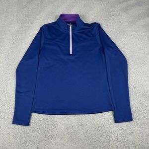 Tommy Armour Pullover Womens Medium Blue Long Sleeve 1/4 Zip Athletic Shirt Dri